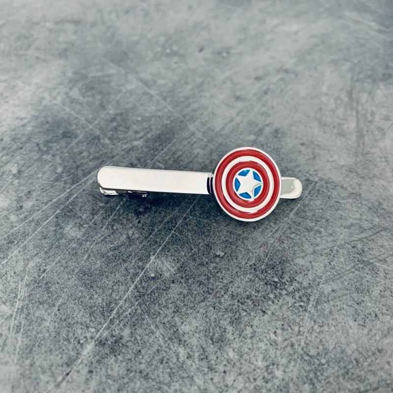 Set - spona na kravatu a manžetové knoflíčky Captain America