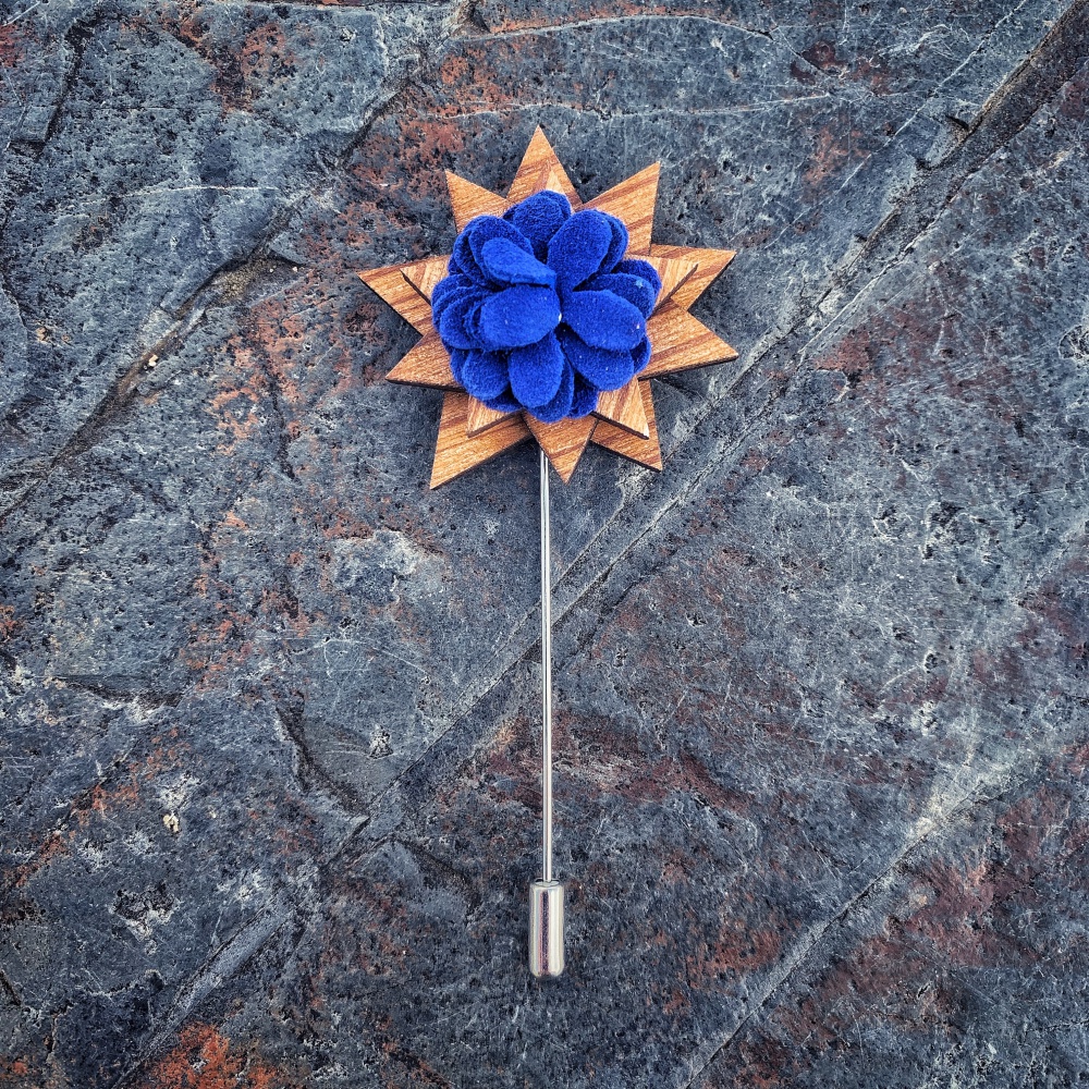 Dřevěná brož Hvězda