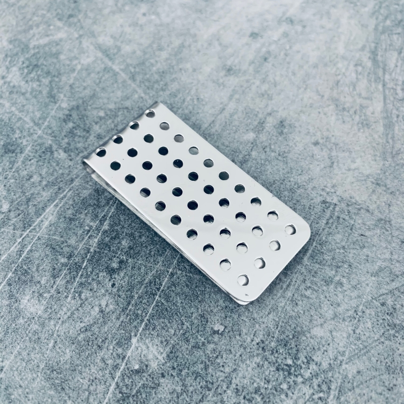 Stříbrná spona na peníze Dot 