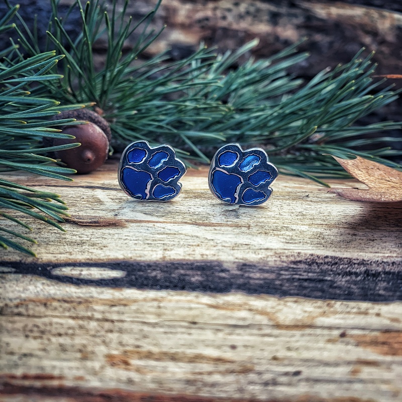 Manžetové knoflíčky Modrá tlapka 