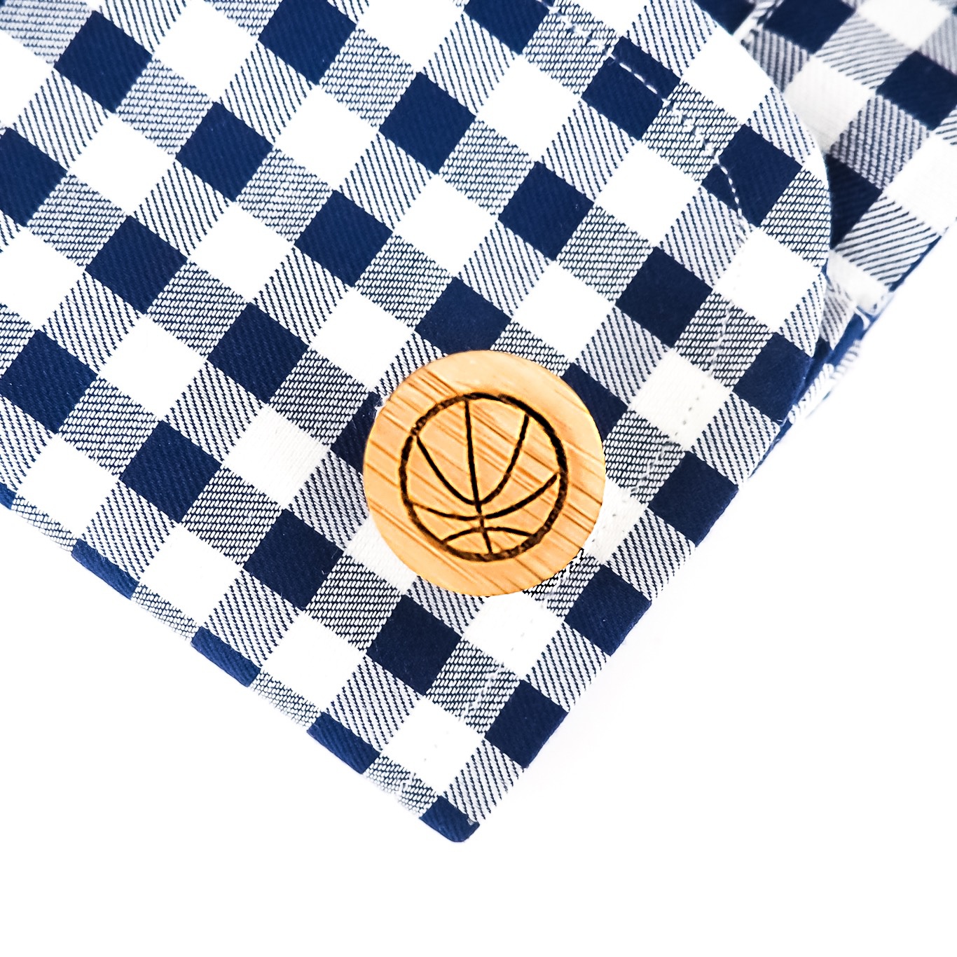 Dřevěné manžetové knoflíčky Basketbalový míč 