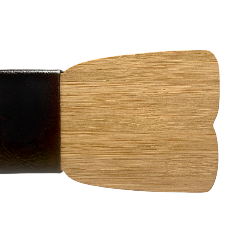Dřevěný pánský motýlek Klasik Leather IV.