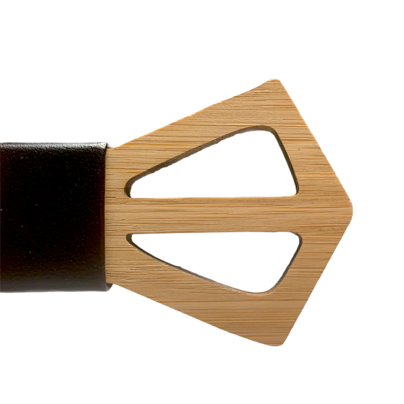 Dřevěný pánský motýlek Vrtule IV. Leather