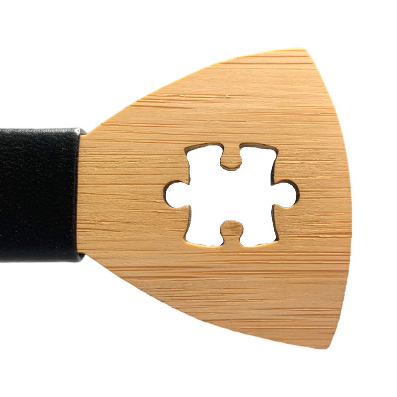 Dřevěný pánský motýlek Puzzle