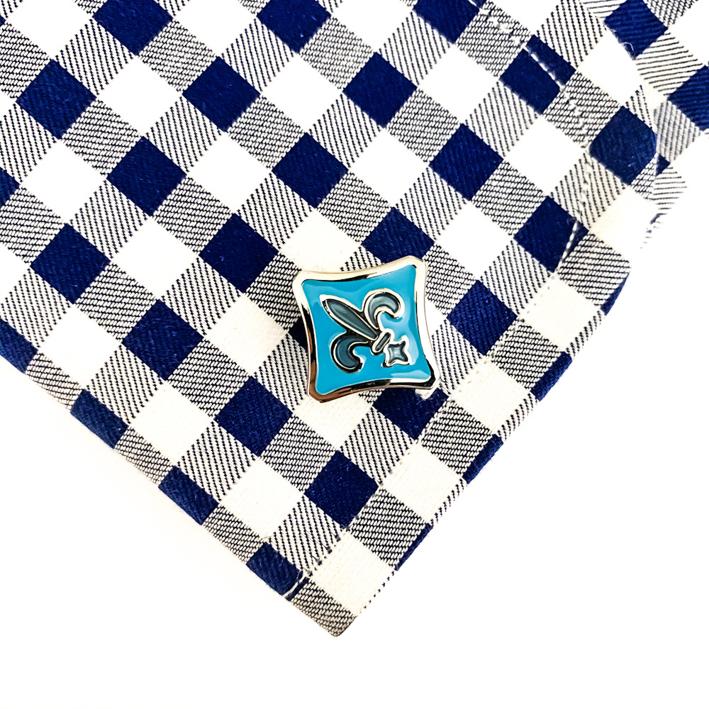 Manžetové knoflíčky Fashion Sparta ornament modrý