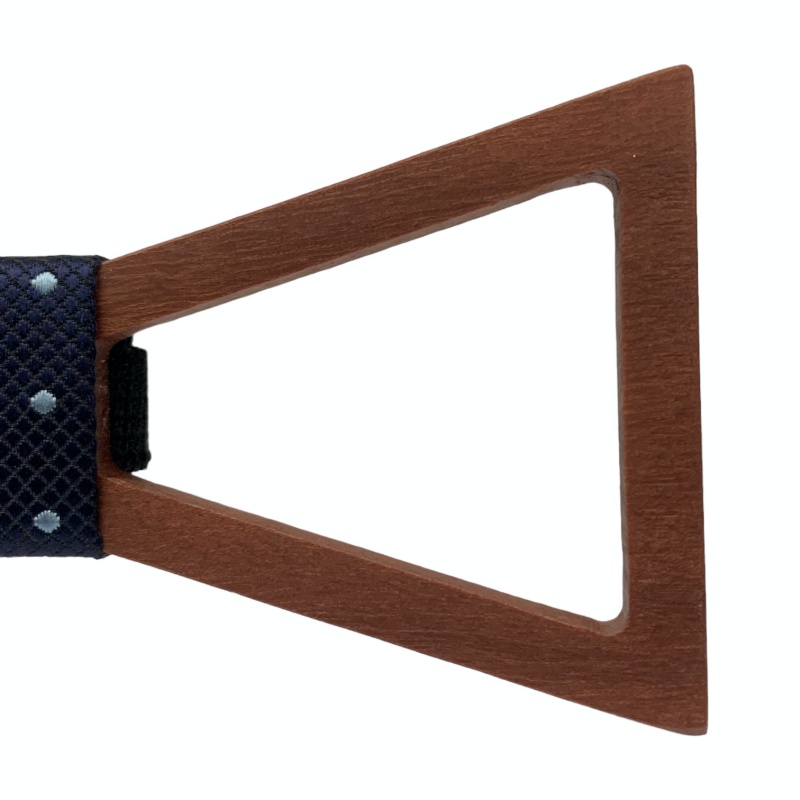 Dřevěný pánský motýlek Mahoosive Vrtule - puntíky