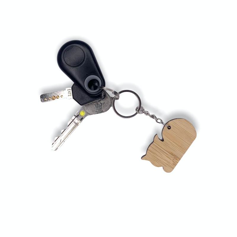 Dřevěná klíčenka Kočka 