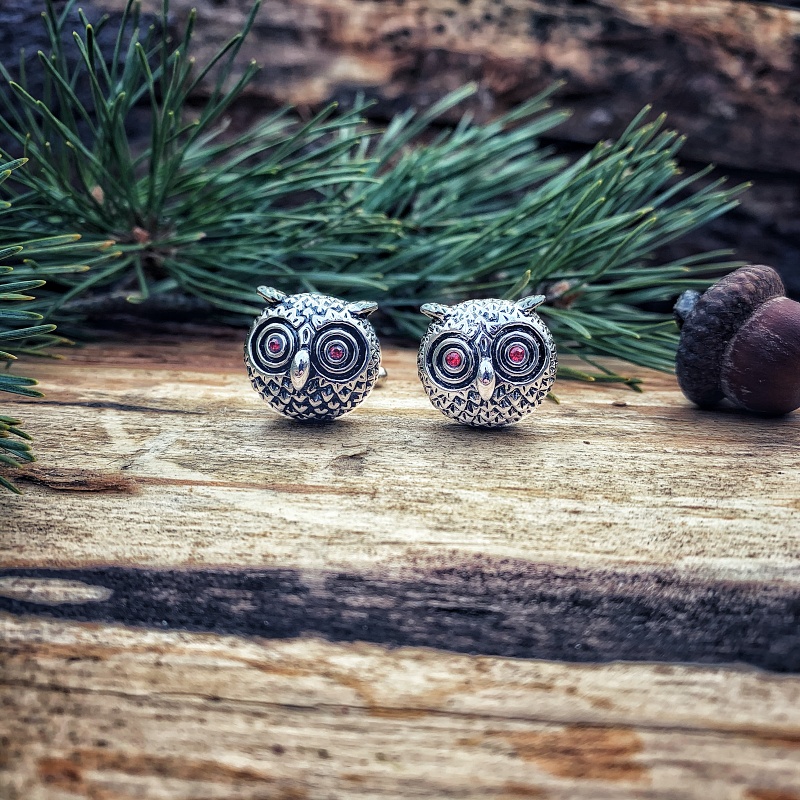 Manžetové knoflíčky Sova 