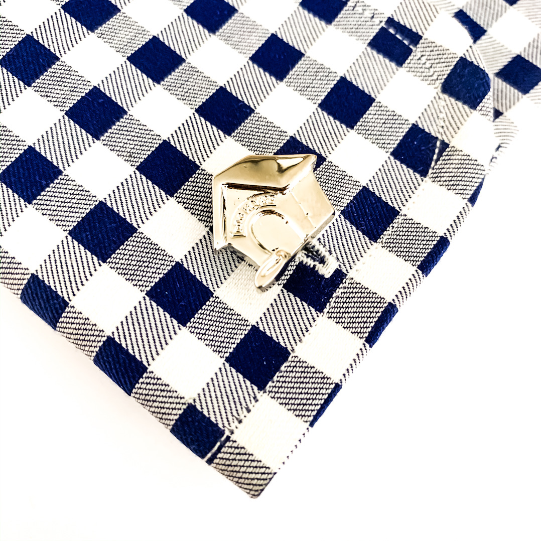 Manžetové knoflíčky Pes a domeček 