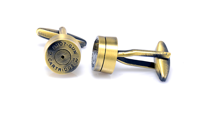 Manžetové knoflíčky Nábojnice zlatá 