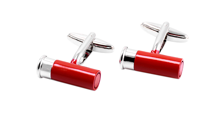Manžetové knoflíčky Brokový náboj - červený 