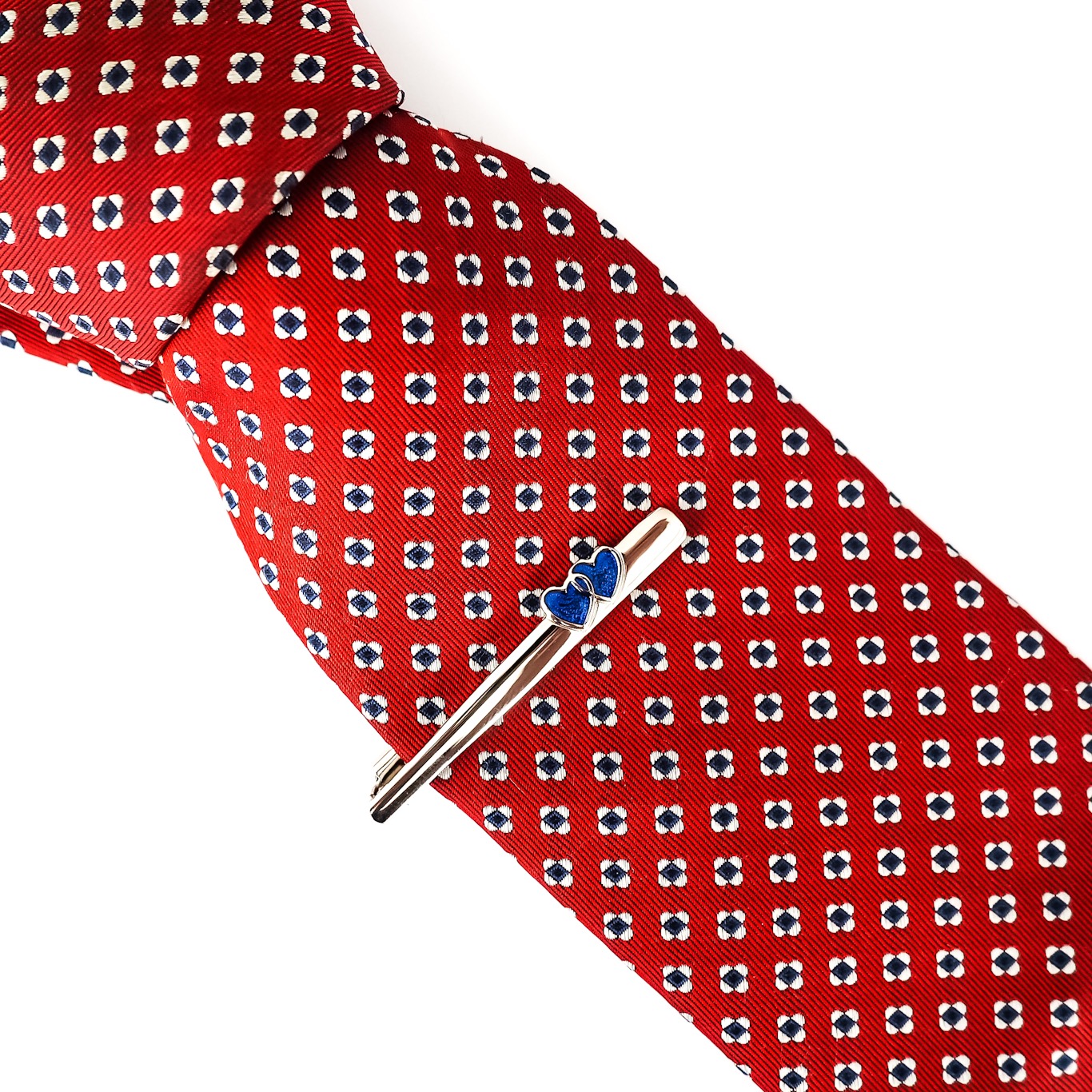 Spona na kravatu Srdce modré 