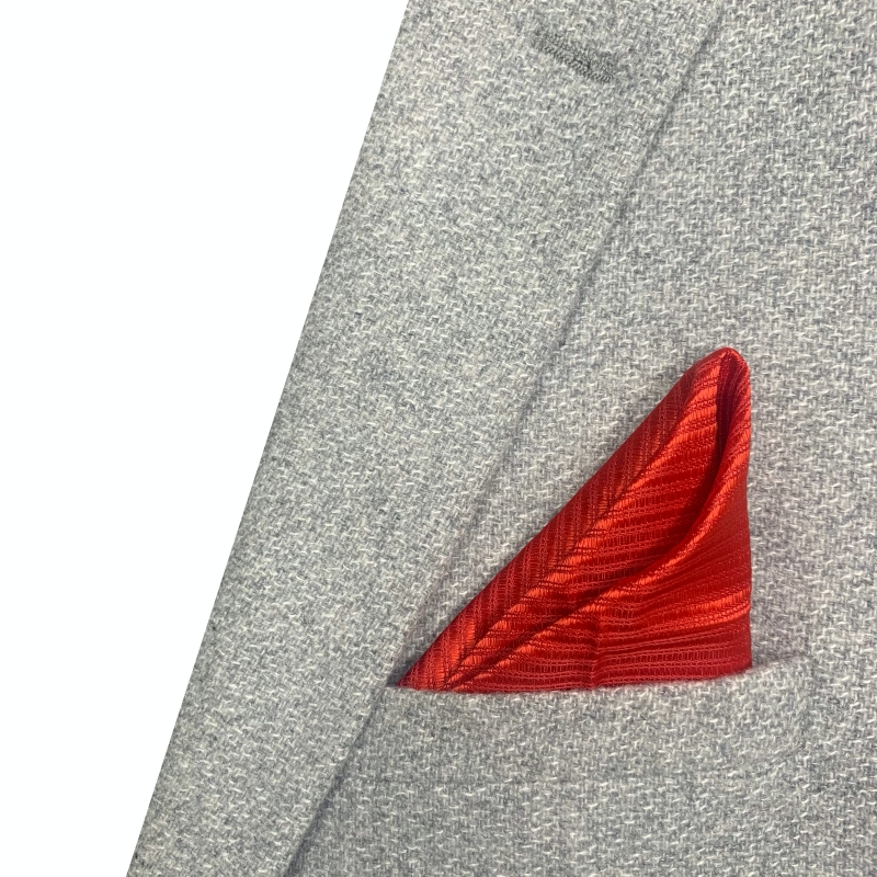 Červený set - kapesník + manžetové knoflíčky Stripe