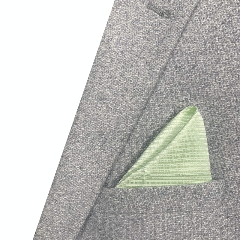 Zelený set - kapesník + manžetové knoflíčky Stripe