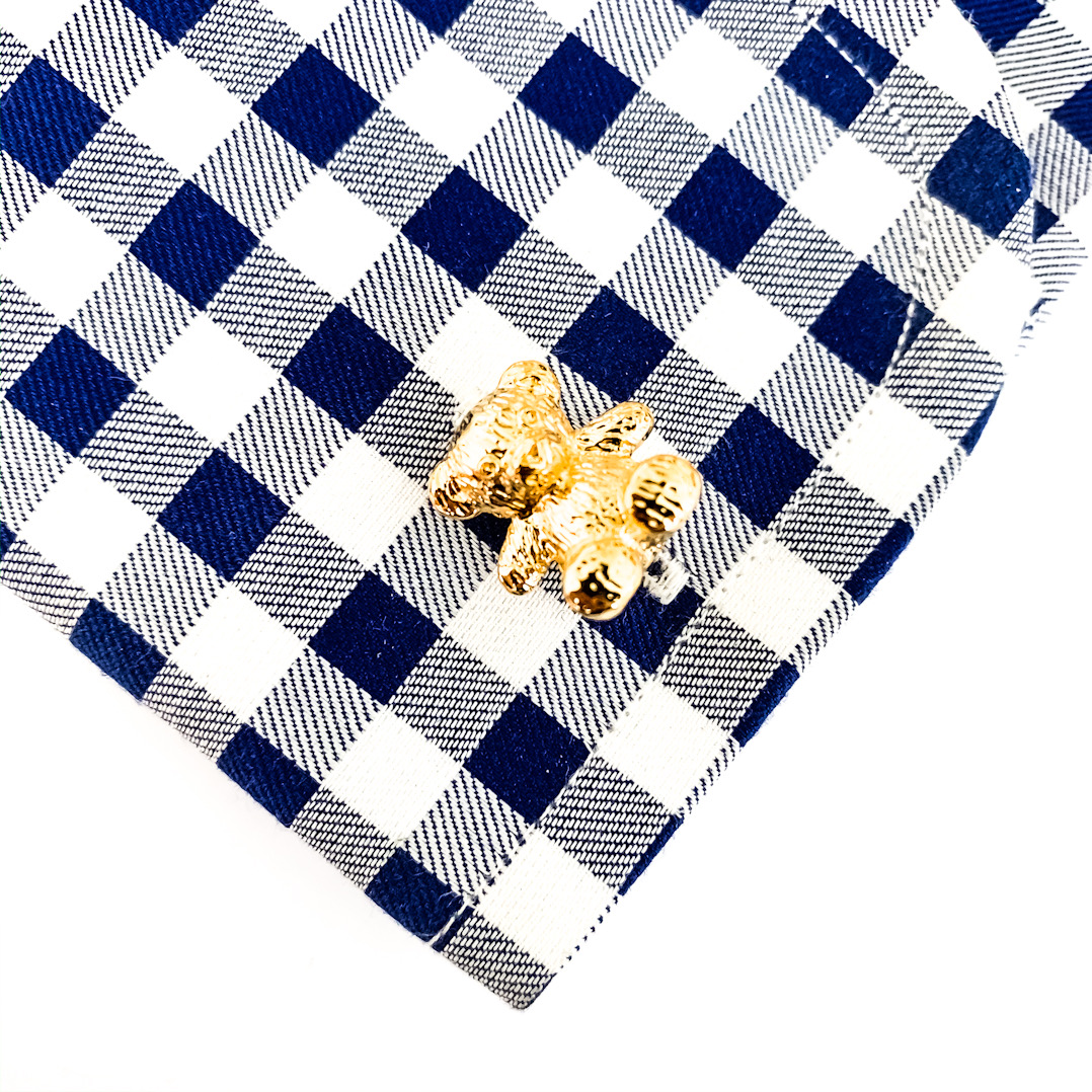 Manžetové knoflíčky zlatý Medvídek 