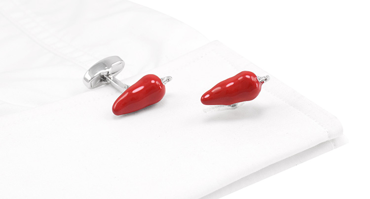 Manžetové knoflíčky Chilli paprička 