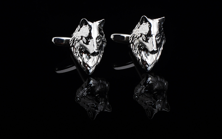 Manžetové knoflíčky Vlčí hlava