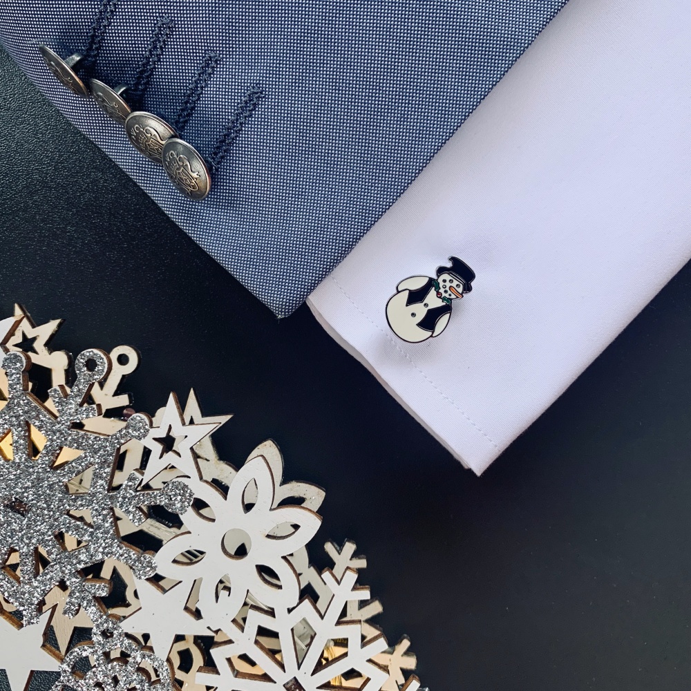 Manžetové knoflíčky Sněhulák 