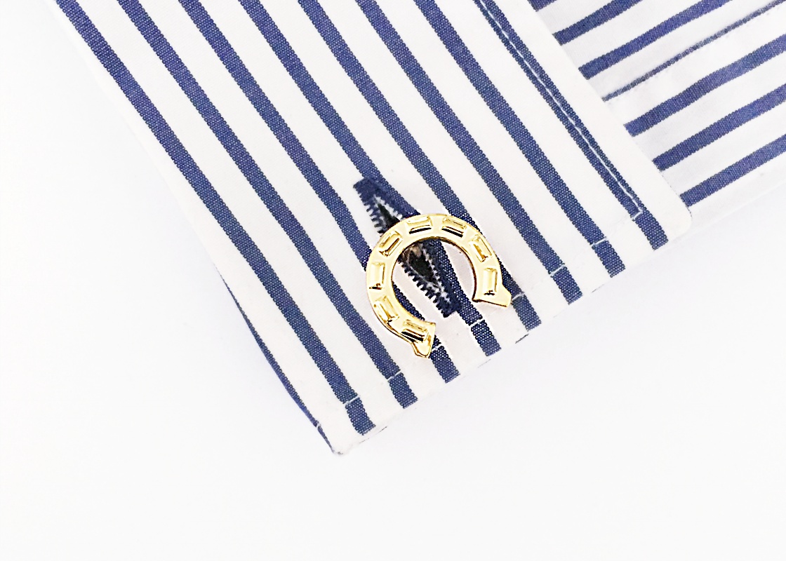 Manžetové knoflíčky Podkova zlatá 