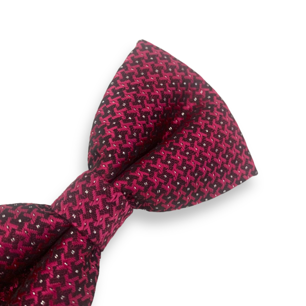 Motýlek Houndstooth - růžový 