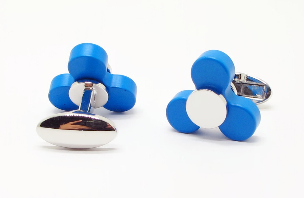 Manžetové knoflíčky Finger spinner modrý 