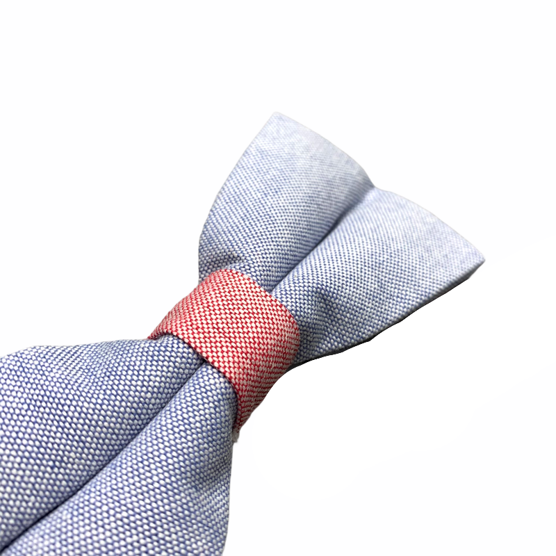 Motýlek Cotton modro - červený