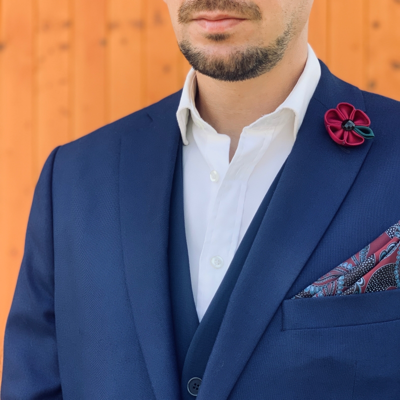 Rudo - zelená brož Arrow Color