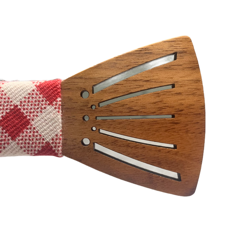 Dřevěný pánský motýlek Cross Cube 