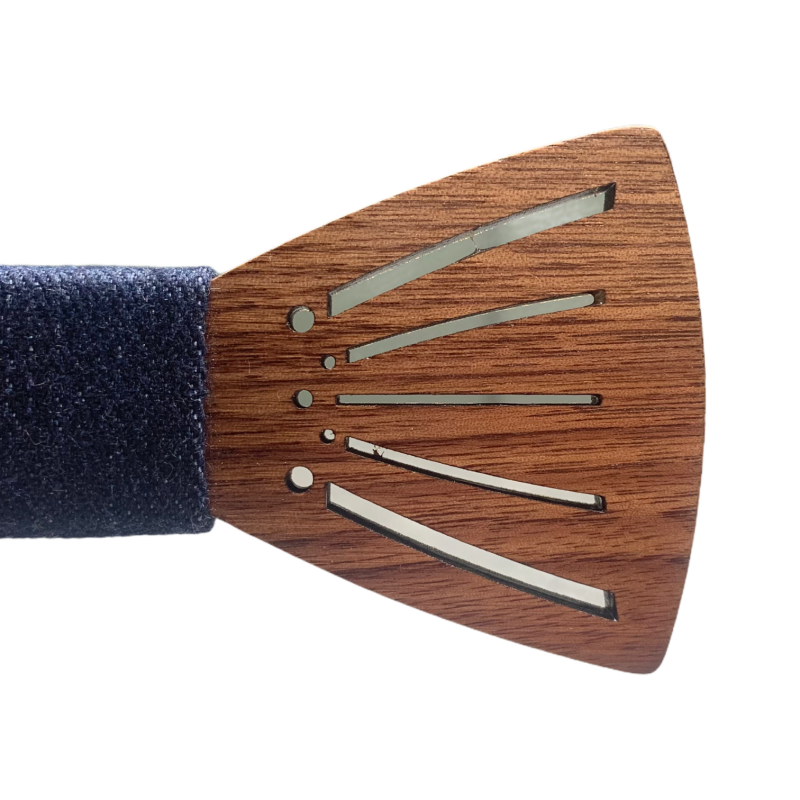 Dřevěný pánský motýlek Cross Denim 