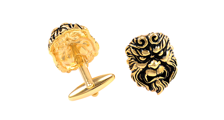 Manžetové knoflíčky Opičí král - zlatý