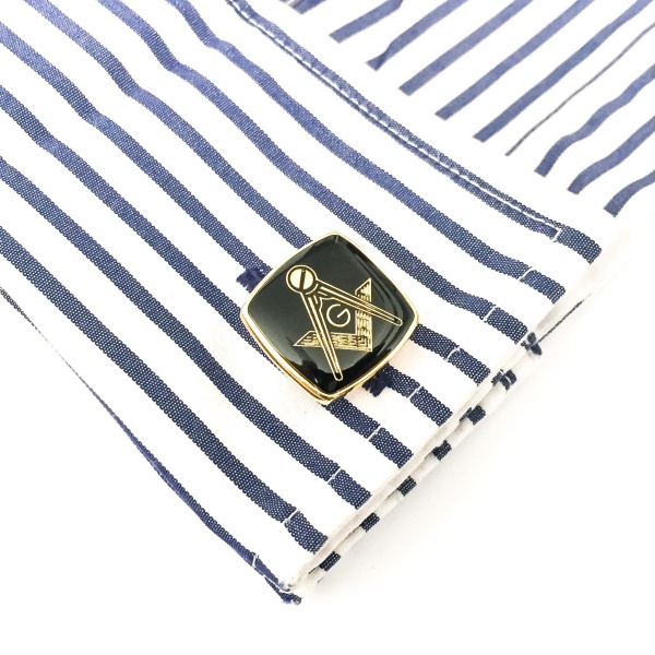 Manžetové knoflíčky Zednářský symbol zlatý 