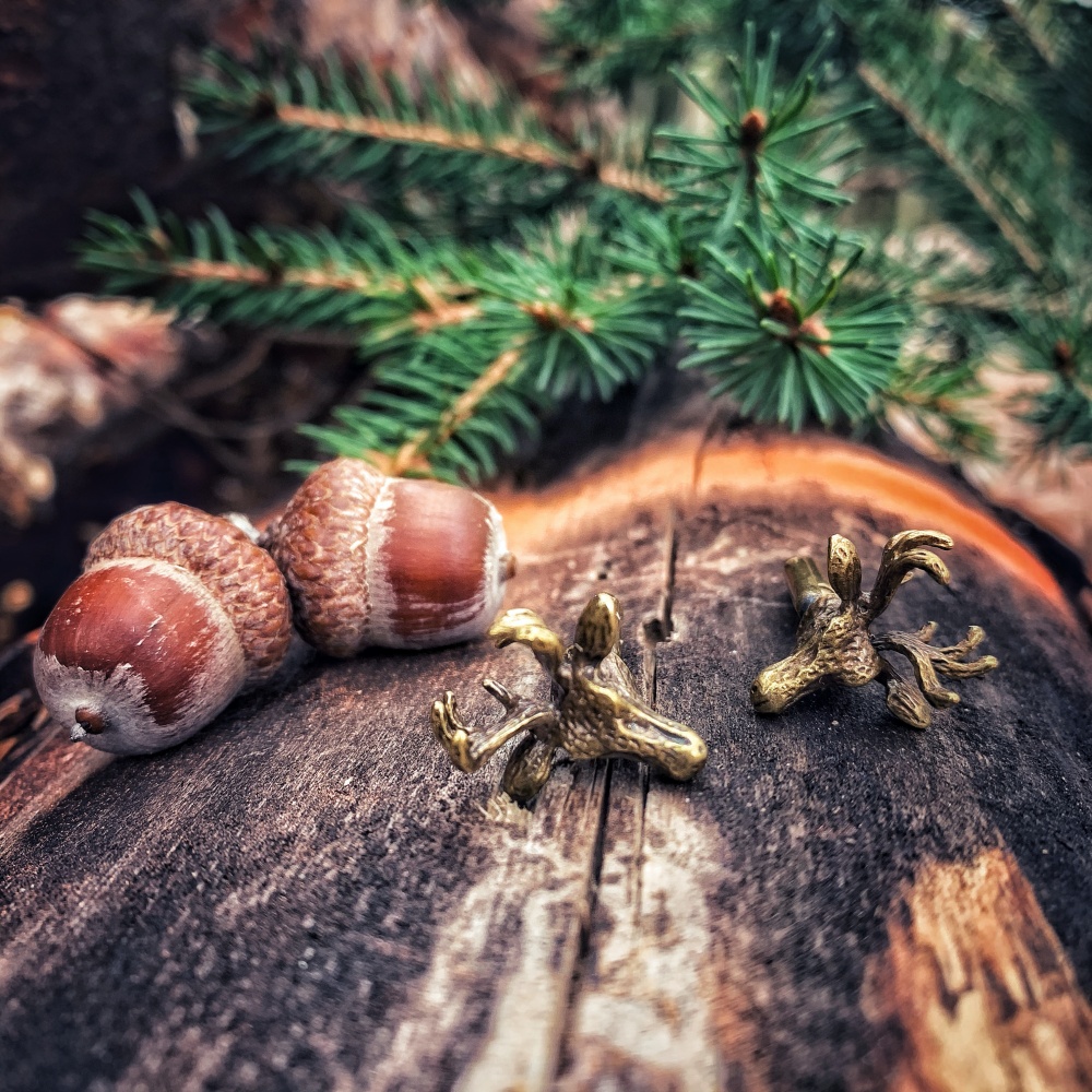 Manžetové knoflíčky Losí hlava vintage 