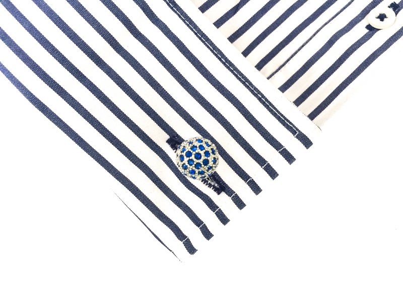 Manžetové knoflíčky Blue krystal Ball 