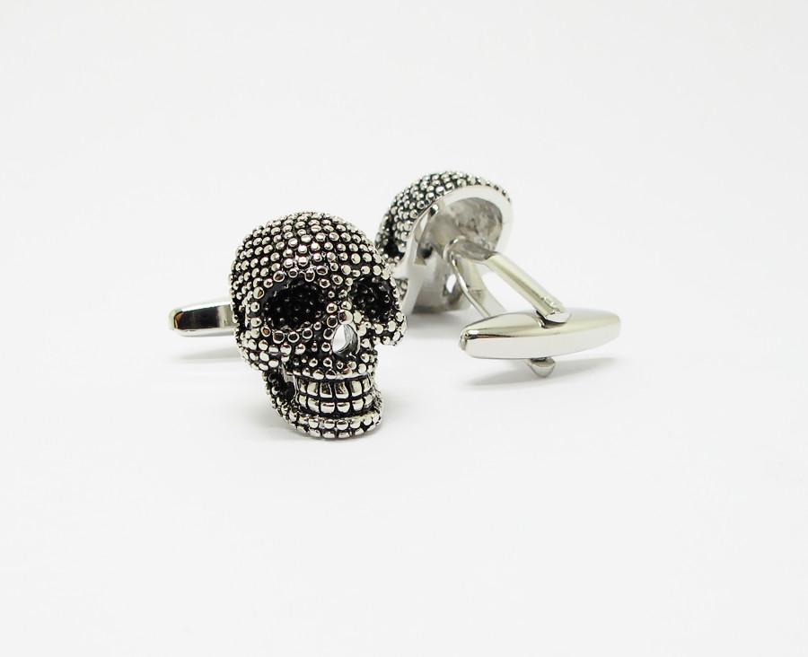 Manžetové knoflíčky Skull 3D