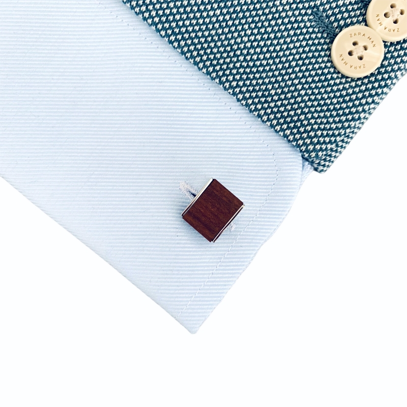 Manžetové knoflíčky Wood Oblong 