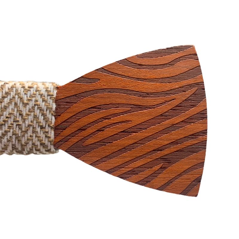 Dřevěný pánský motýlek Zebra line 