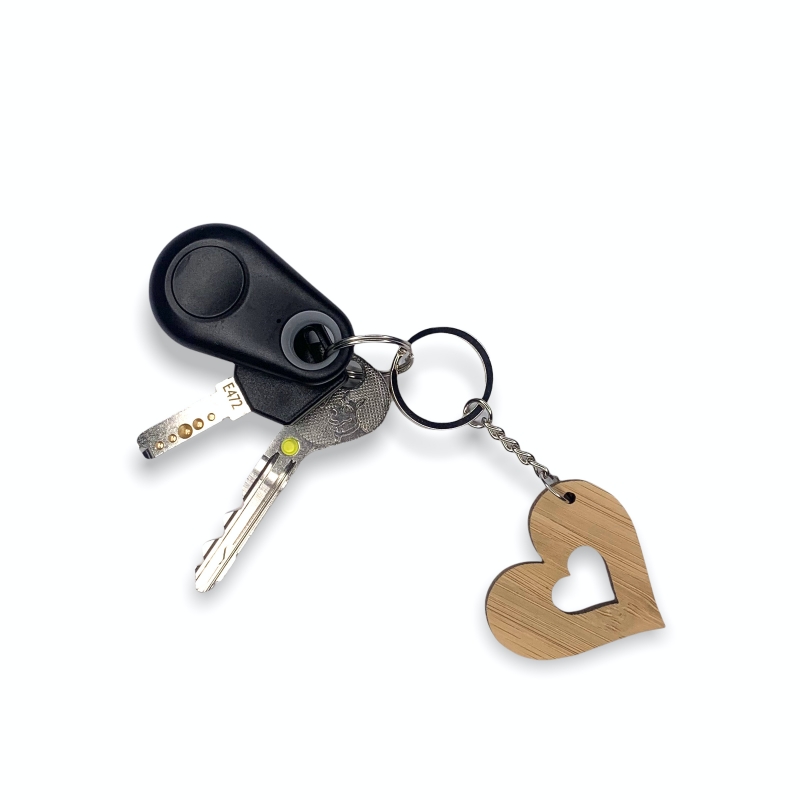 Dřevěná klíčenka Srdce I. 