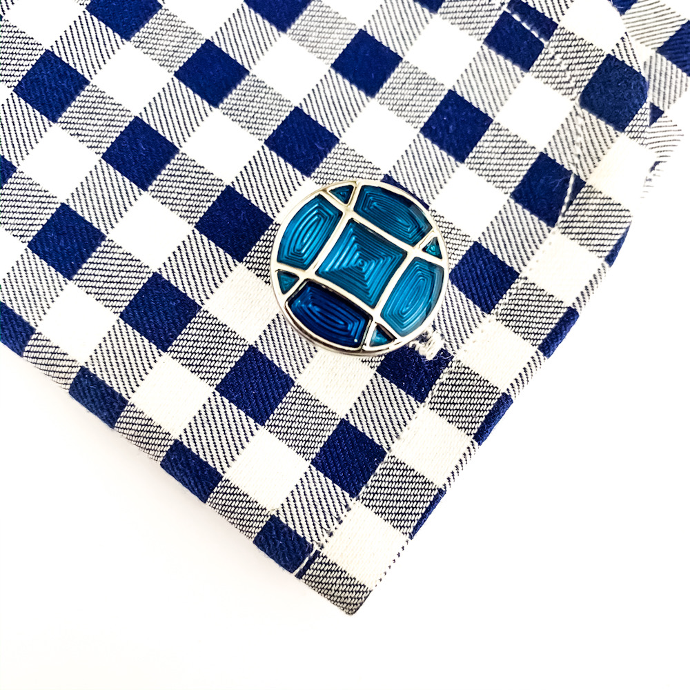 Manžetové knoflíčky Blue round hypno