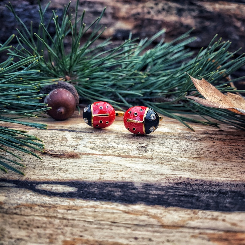 Manžetové knoflíčky Beruška zlatá 