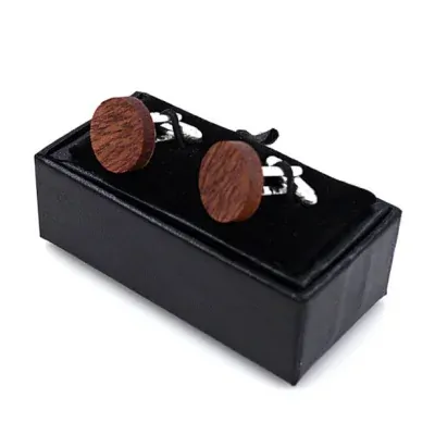 Černá dárková krabička na manžetové knoflíčky Black Velvet 