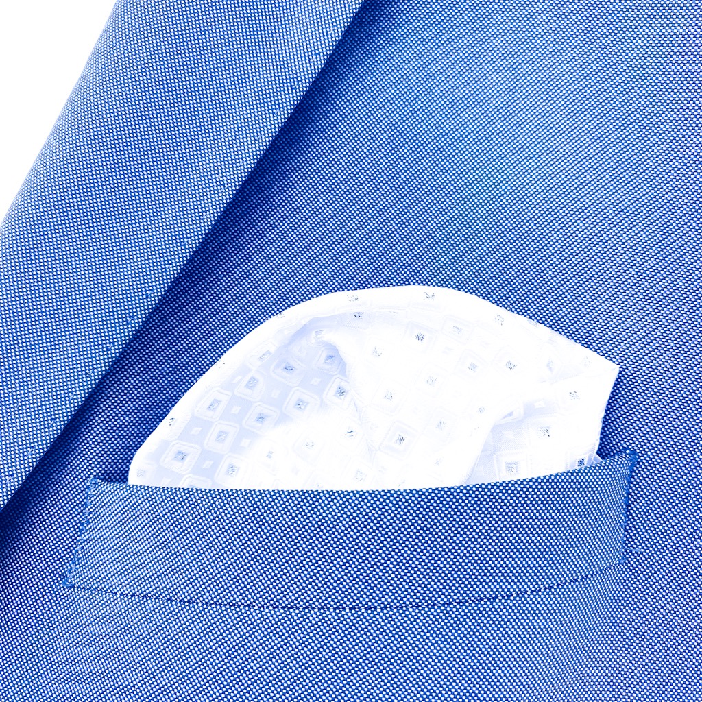 Dřevěný pánský set - motýlek Classic white Stars + kapesník 