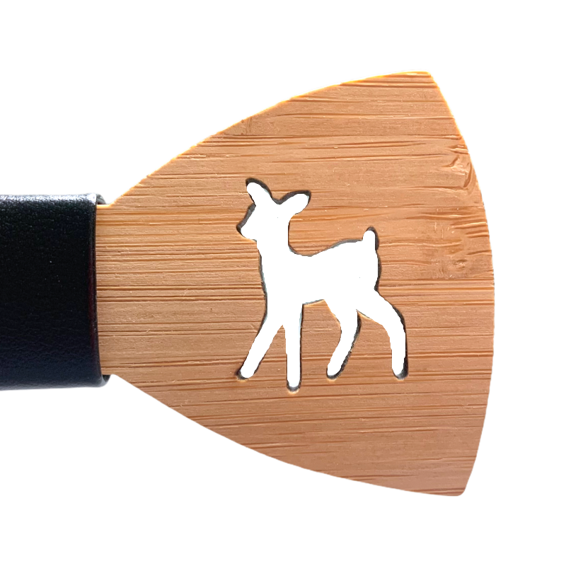 Dřevěný pánský motýlek Srnka 