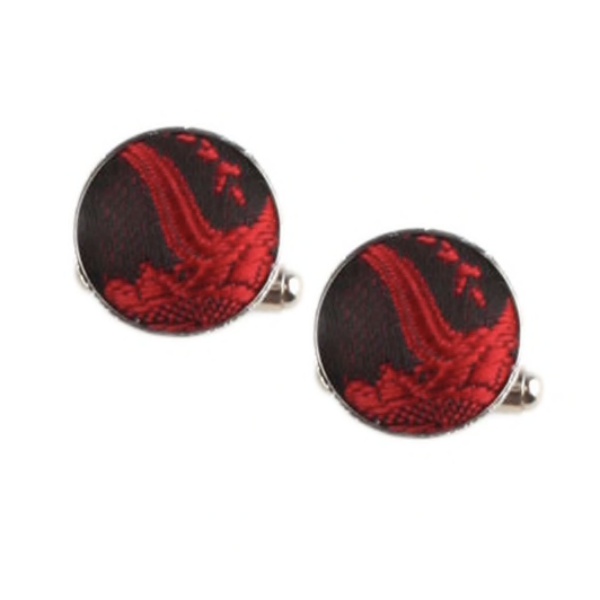 Manžetové knoflíčky Vintage černo - červené 