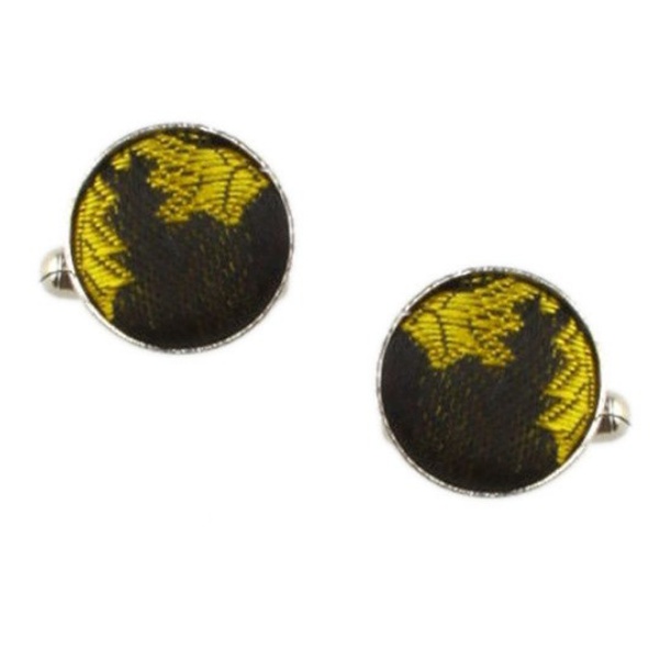 Manžetové knoflíčky Vintage černo - zlaté 