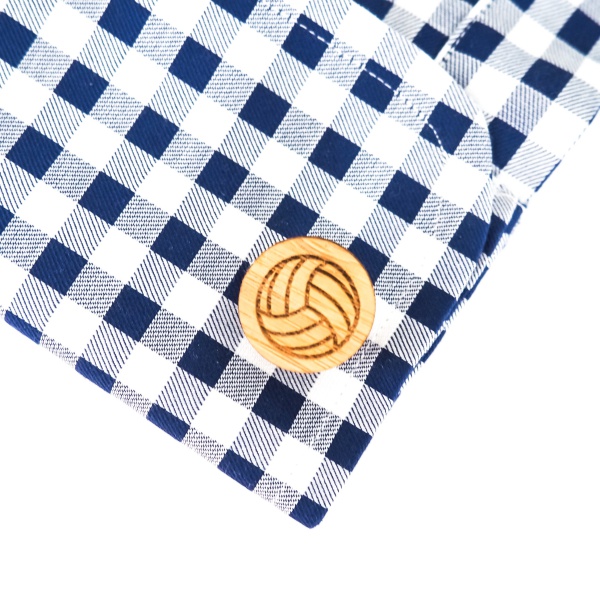 Dřevěné manžetové knoflíčky Volejbalový míč 