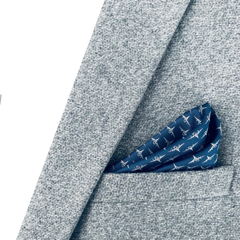 Modrý kapesník do saka Letadlo 