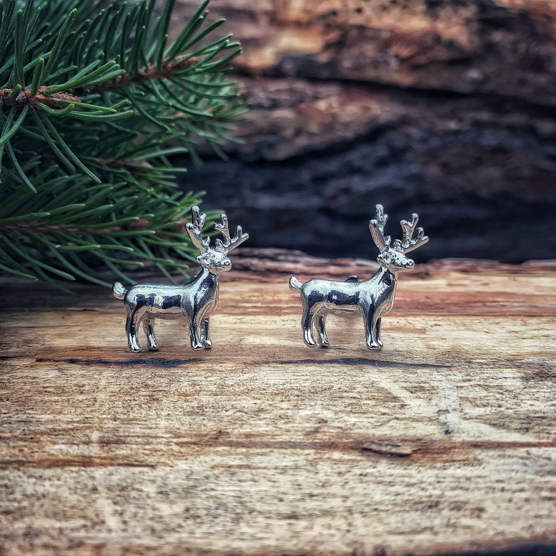 Manžetové knoflíčky stříbrný Jelen 