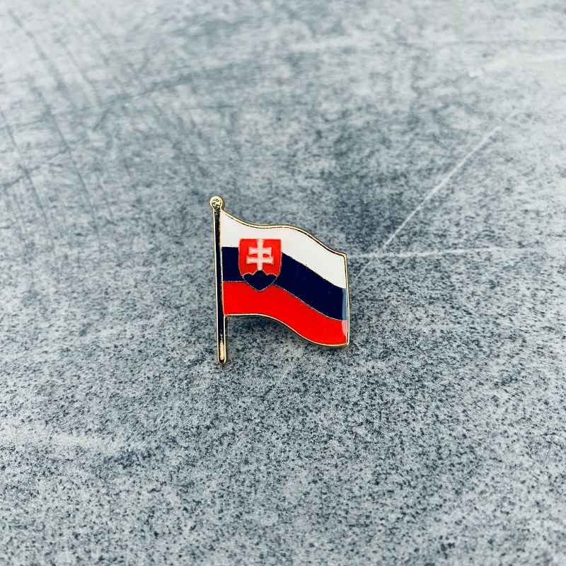 Zlatá brož Vlajka Slovenská republika 