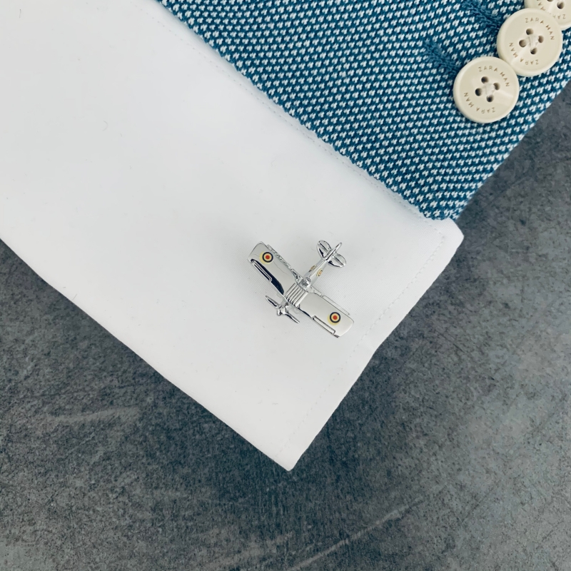 Manžetové knoflíčky Letadlo dvouplošník RAF