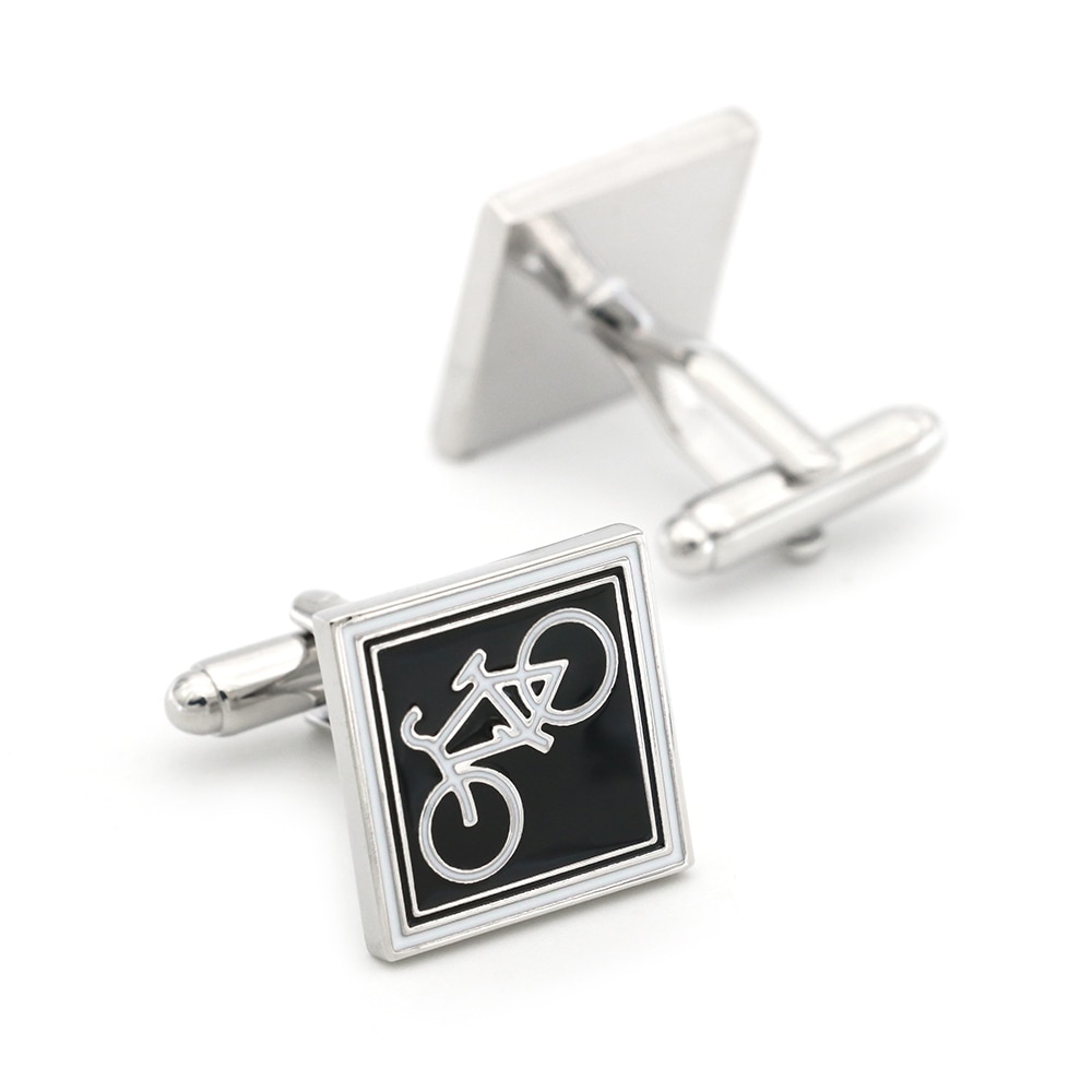 Manžetové knoflíčky Kolo - černé